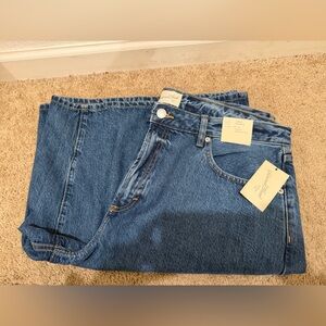 “New” Classic Blue Denim High Rise Long Shorts size17-14”